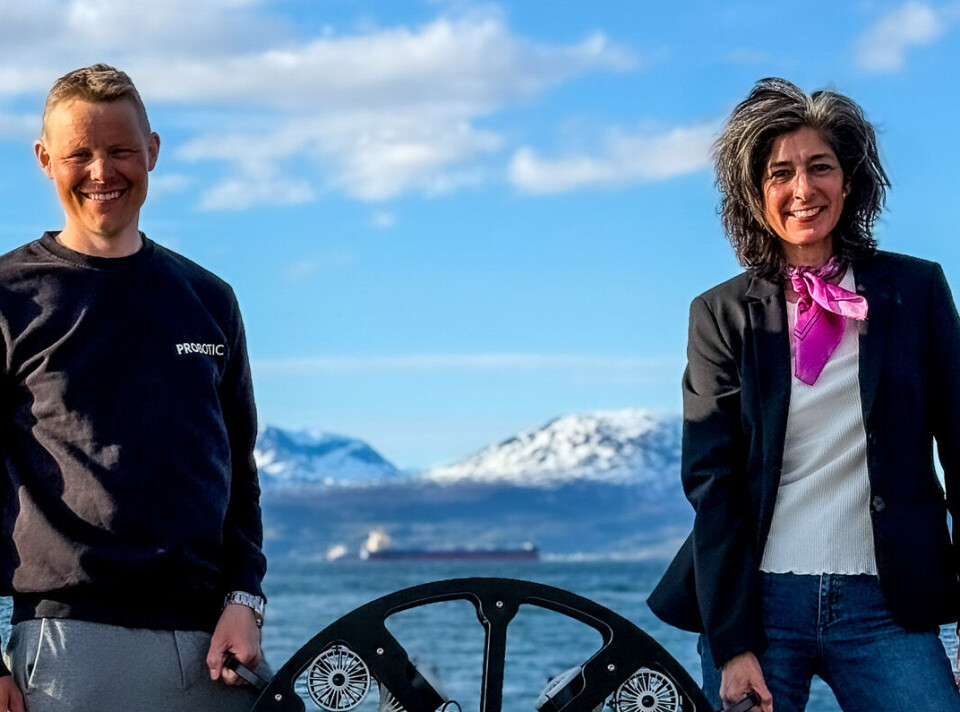 Mikkel Flom Pedersen i Probotic AS og Michelle Opshaug, CEO Probotic AS.
